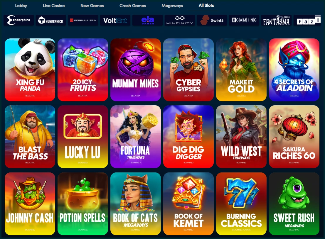 Popular slot machines at Wolfz casino