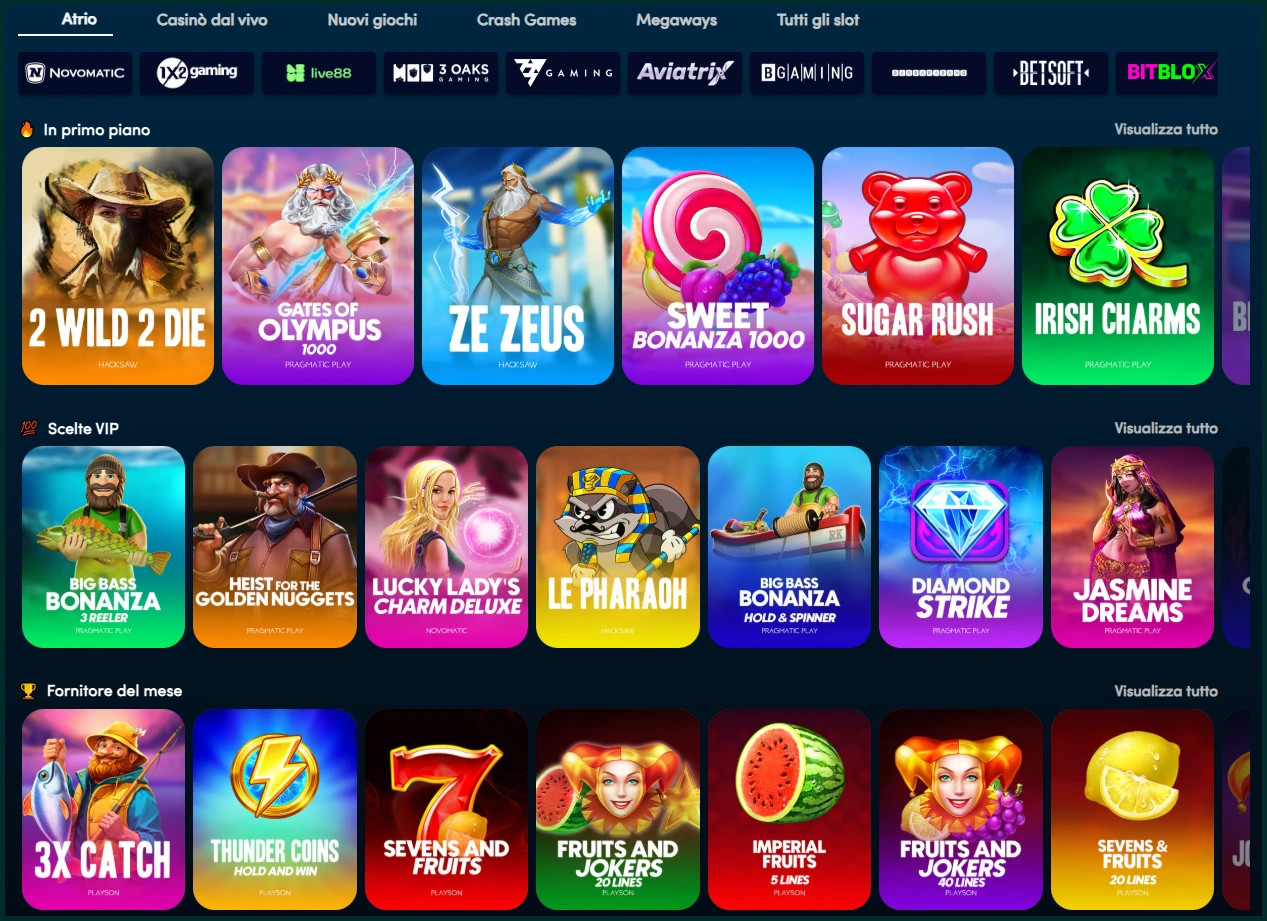 Scopri l’intera collezione di slot del casinò Wolfz