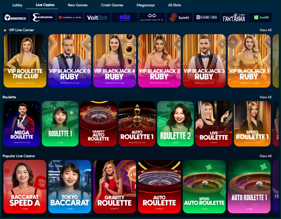 Top selection of live casino games – Wolfz casino brings real casino action